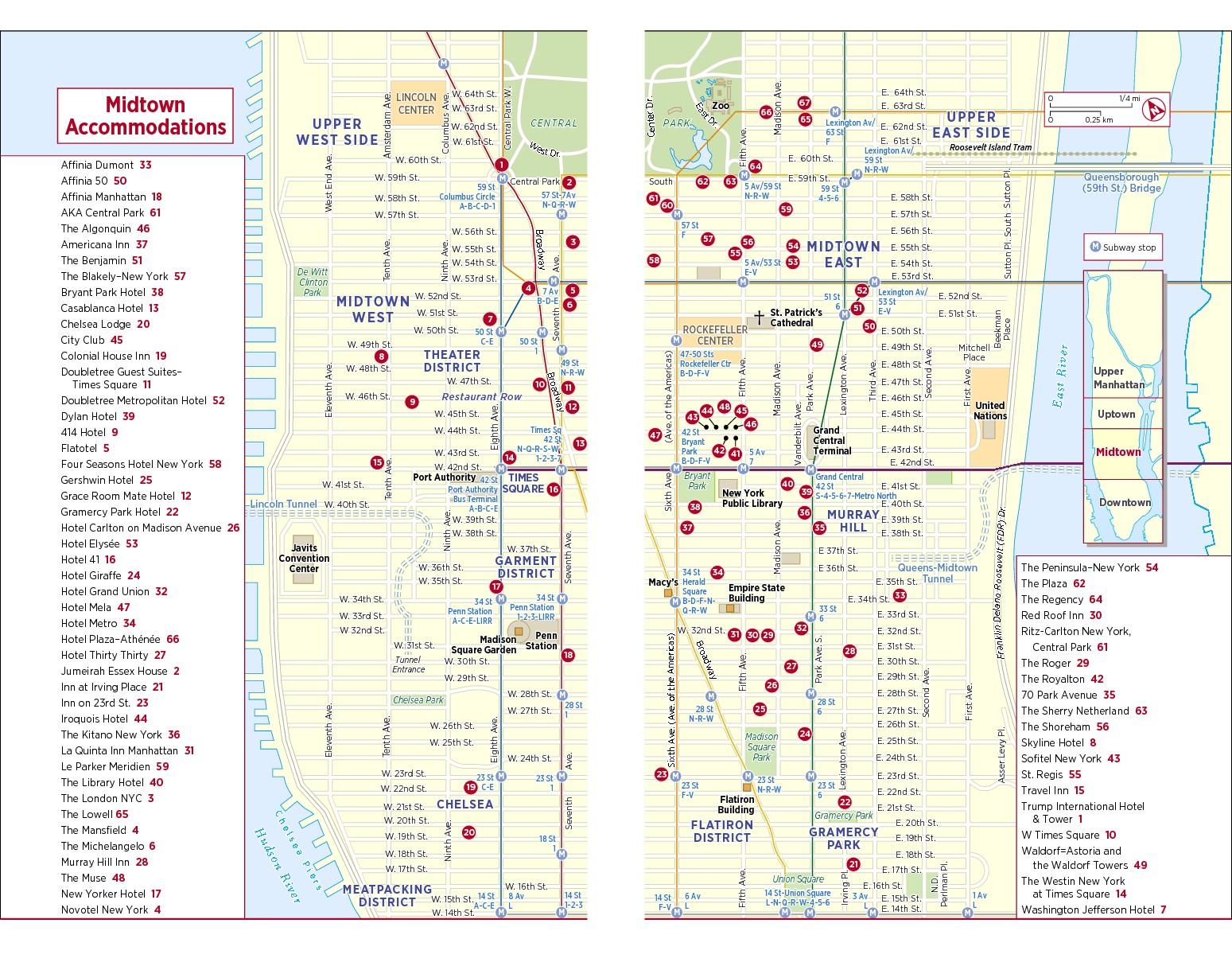 Map of midtown Manhattan printable Printable walking map of midtown