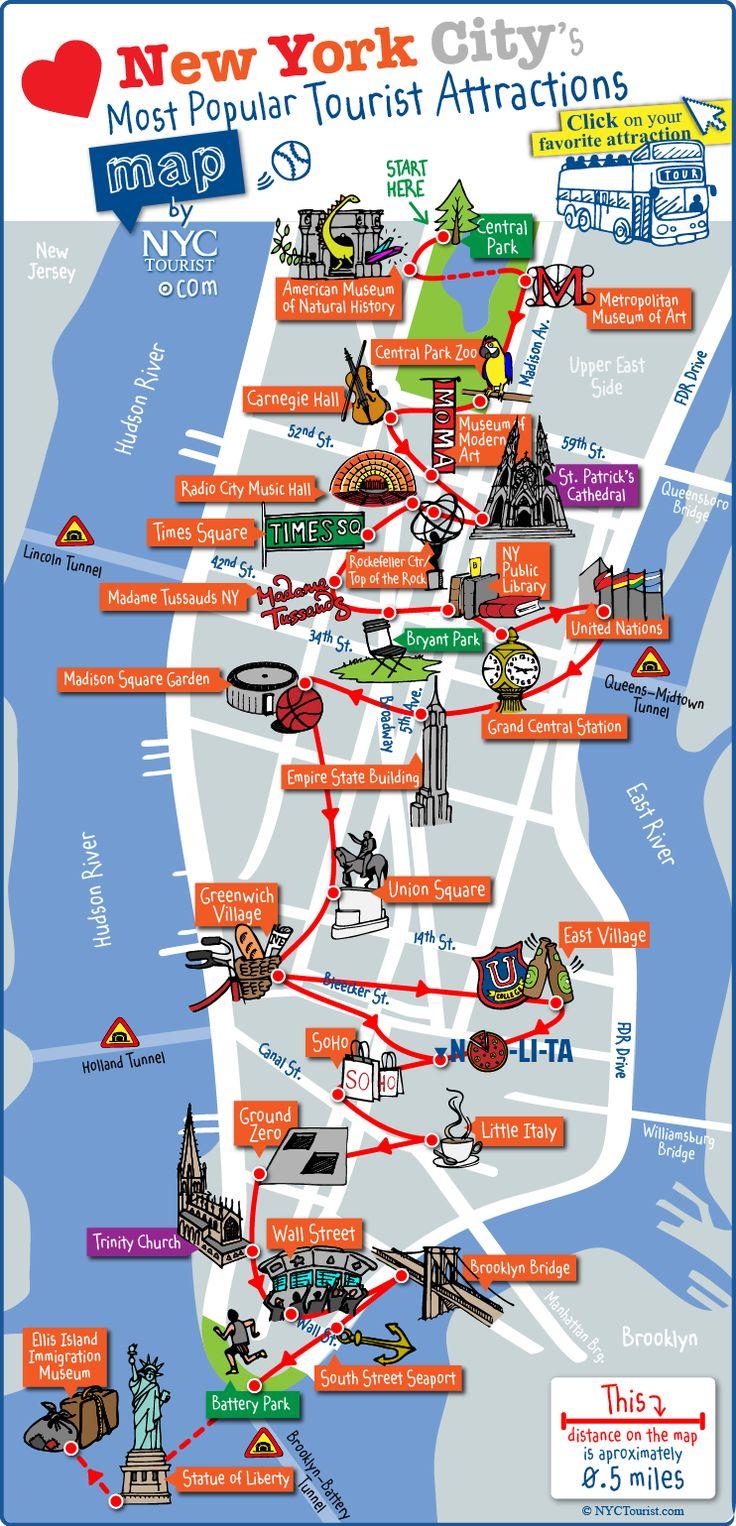 Midtown Manhattan tourist map Midtown Manhattan attractions map (New