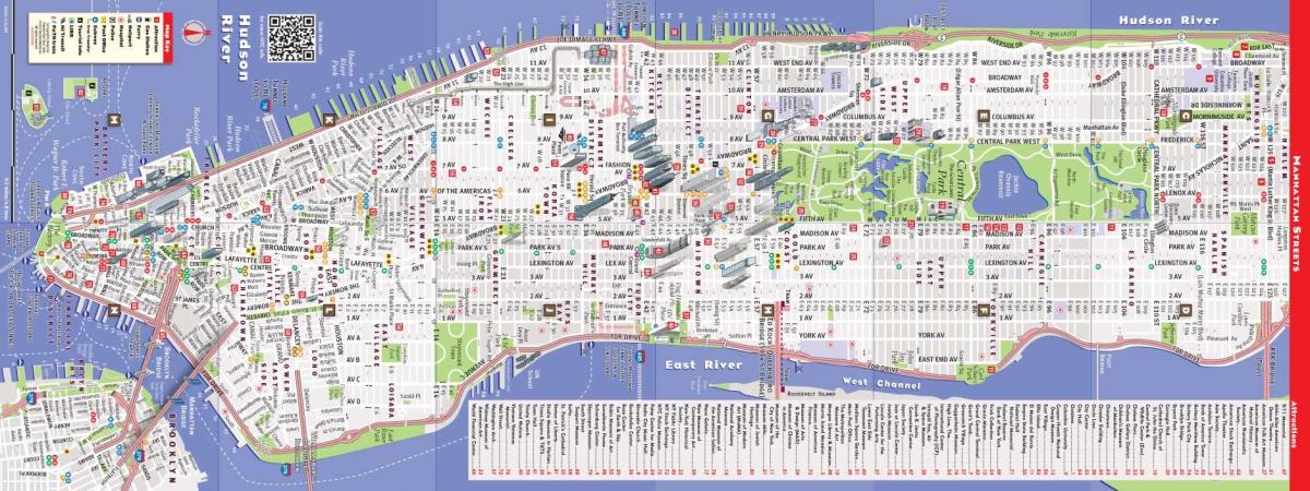 detailed map of Manhattan ny