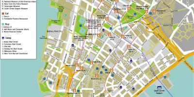 Street Map Of Lower Manhattan Map Of Lower Manhattan With Street