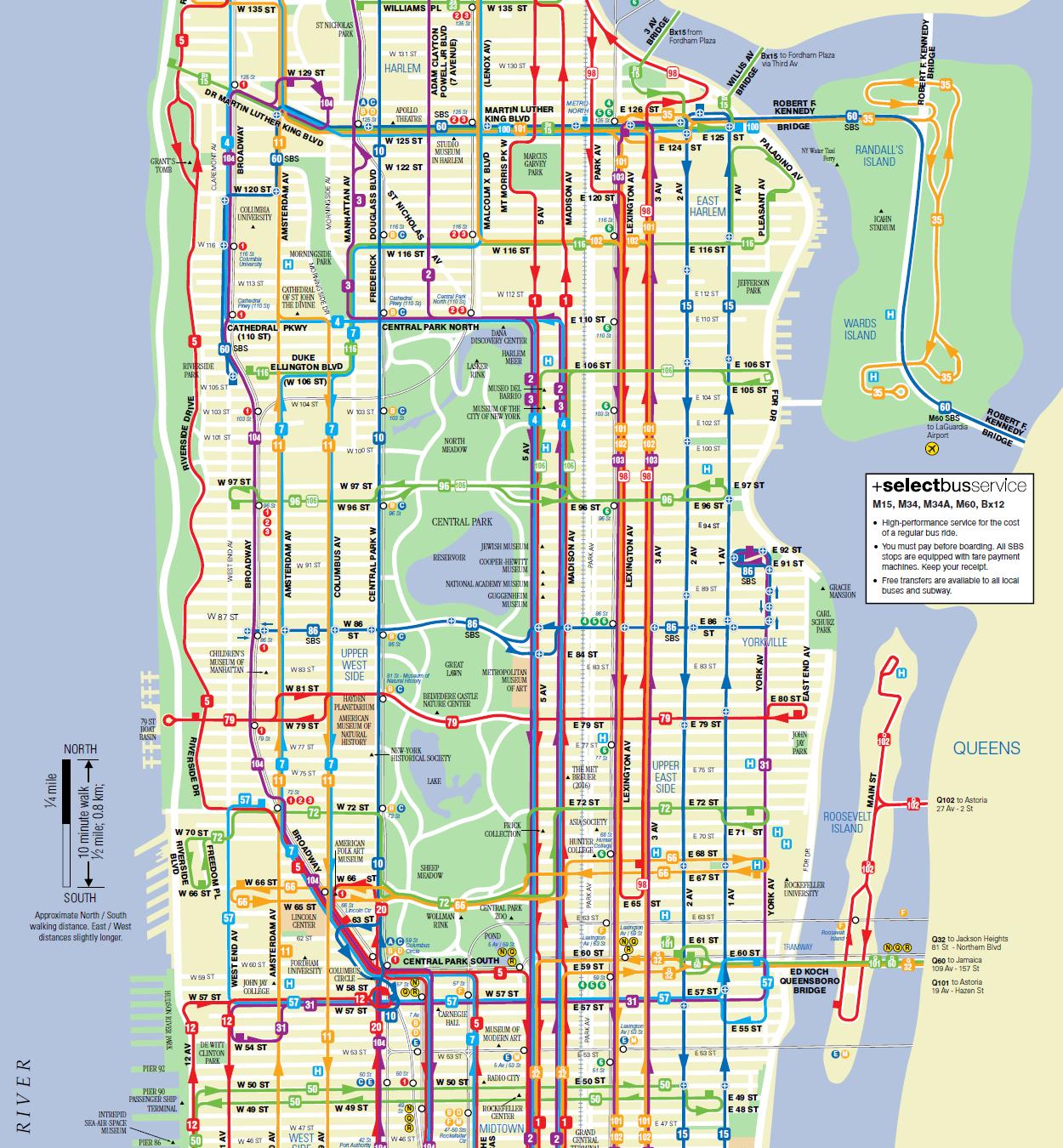 M15 bus map - Map of m15 bus (New York - USA)