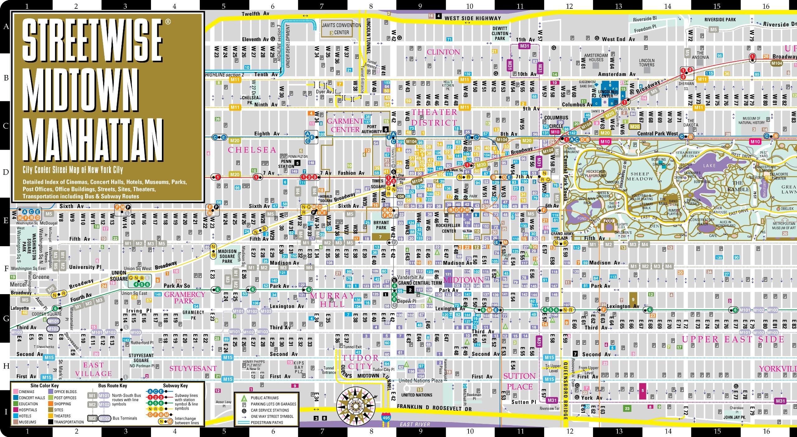 Midtown Manhattan Map Printable   Map Of Midtown Manhattan 