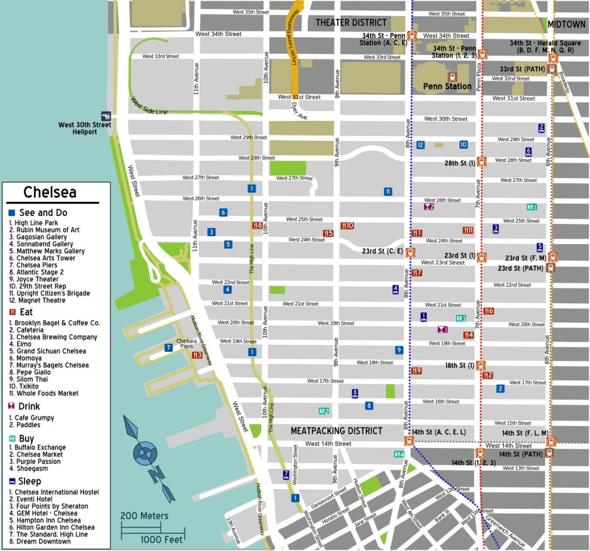 map of Chelsea Manhattan