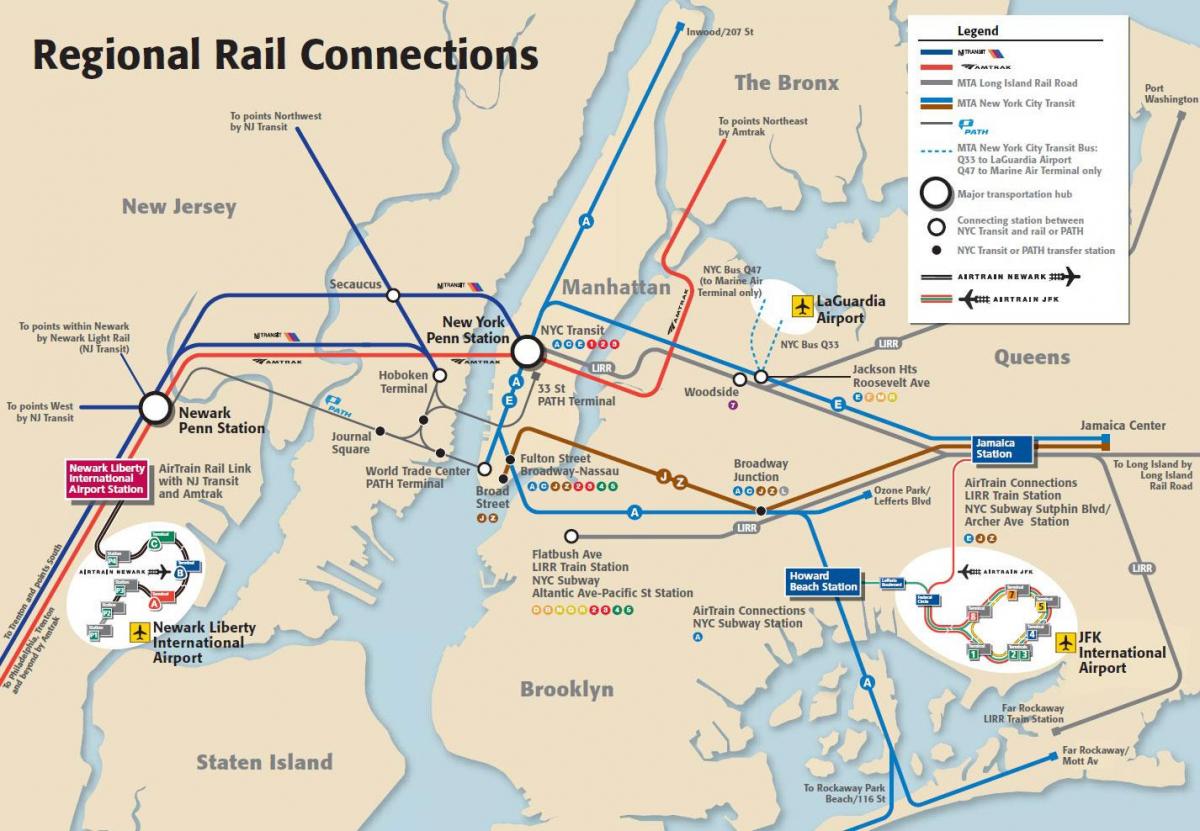 JFK to Manhattan subway map
