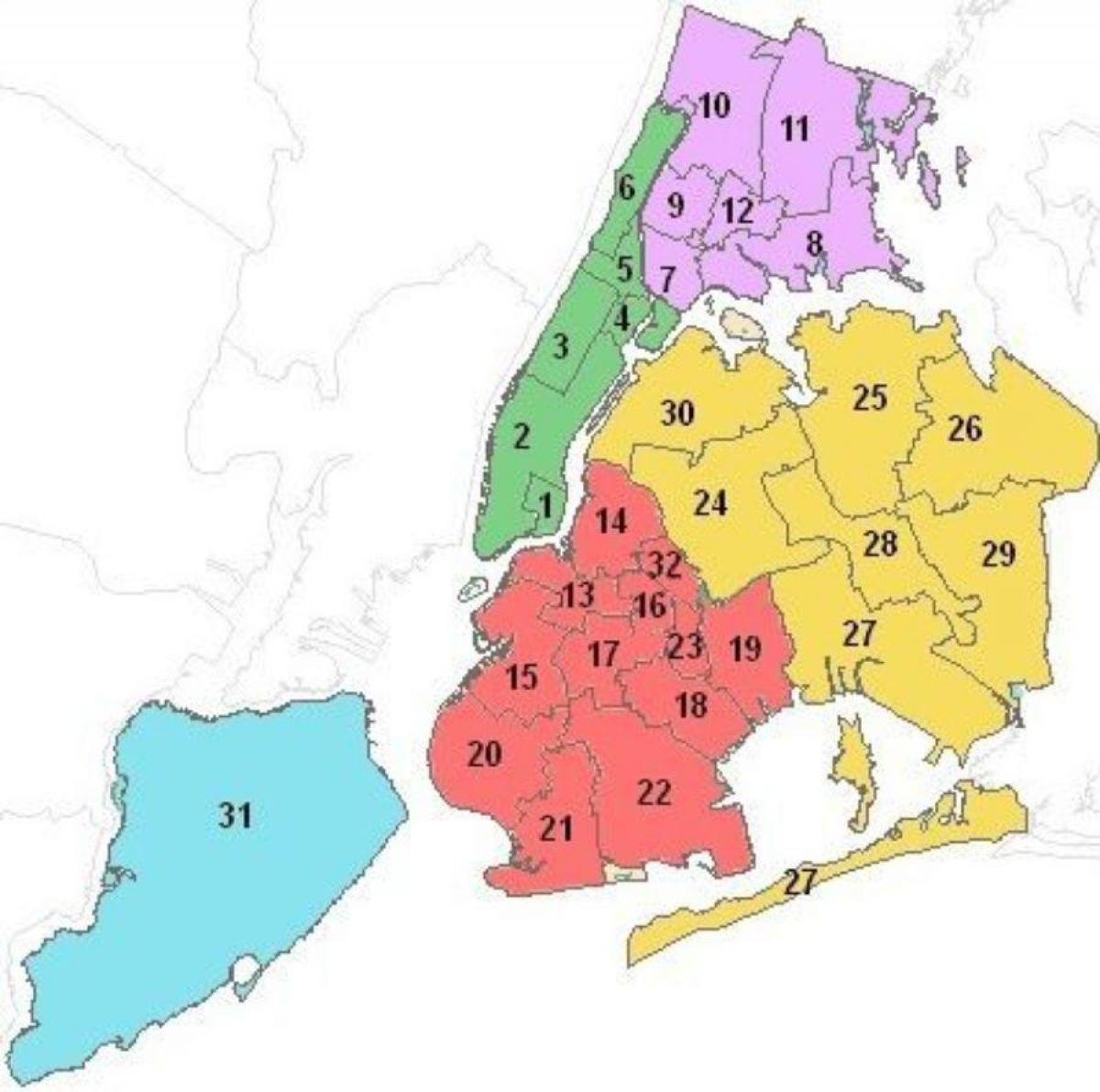 map of Manhattan school districts