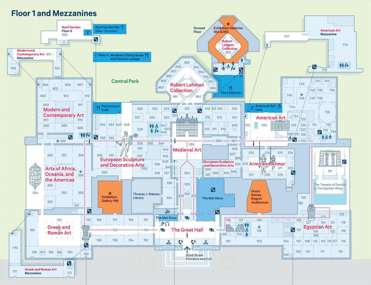 map of met museum