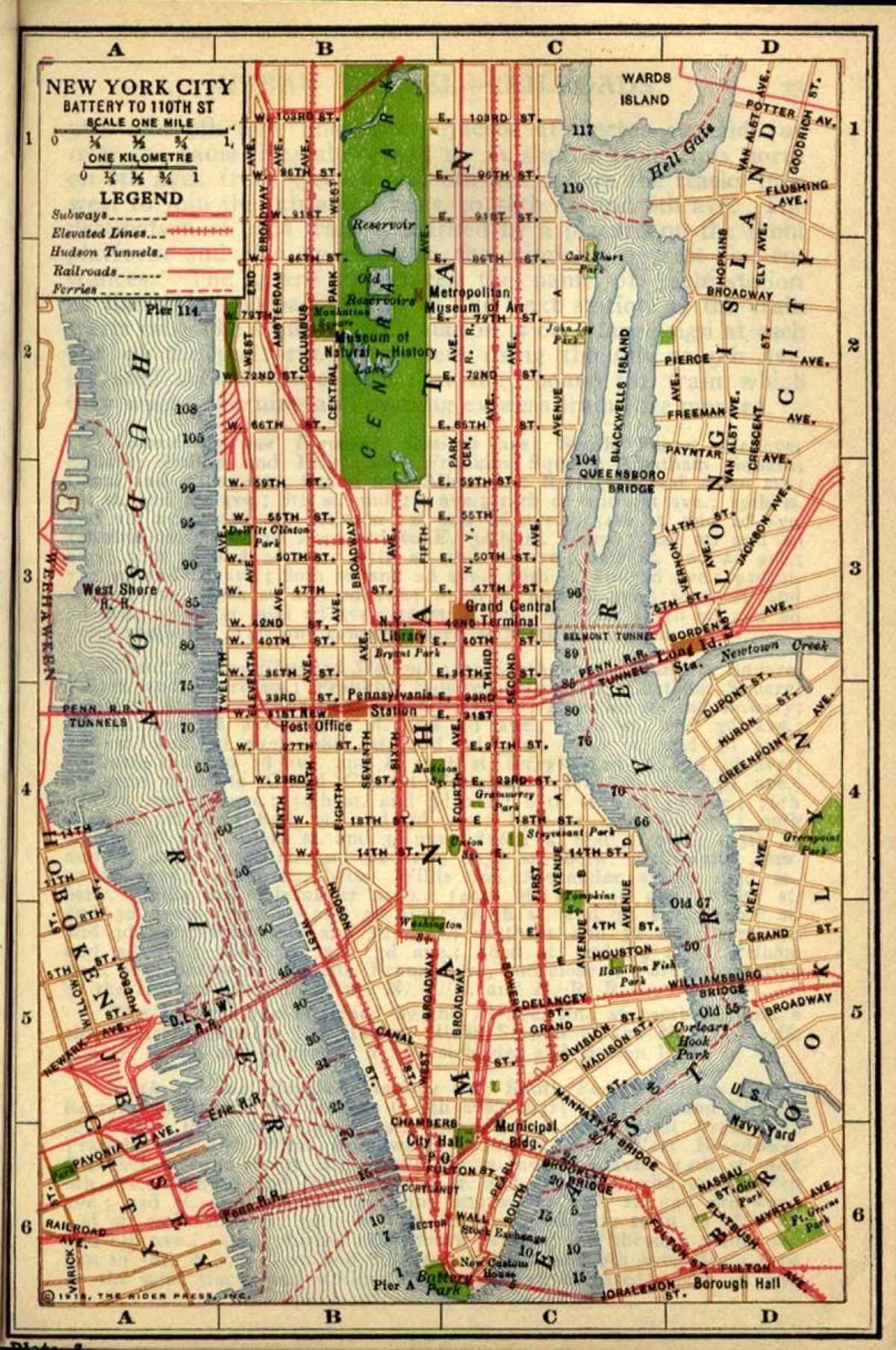 map of old Manhattan