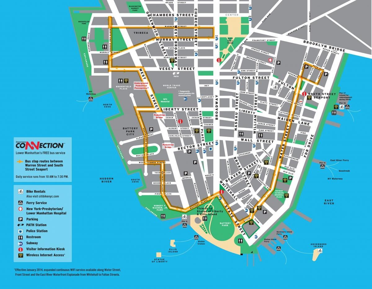 Walking Map Of Downtown Nyc