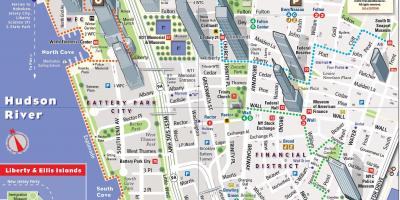 Lower Manhattan tourist map