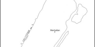 Blank map of Manhattan