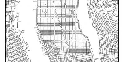 Map of Manhattan grid