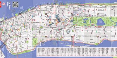 Detailed map of Manhattan ny
