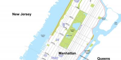 A map of Manhattan New York