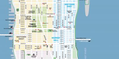 Free printable map of Manhattan NYC
