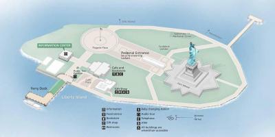 Map of statue of liberty